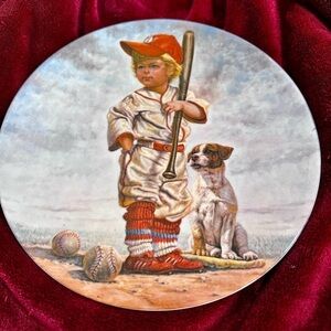 Vintage Collectors Plate THE BIG LEAGUER number 9443/15k
